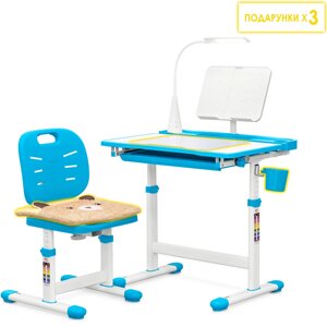 Evo-кids Комплект Evo-kids (стіл + стіл + полиця + лампа) Evo-17 BL Ergo (арт. Evo-17 BL Ergo)