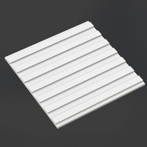 Гіпсові панелі 3D Gipster Прямолінійна 500*500*25 мм Білий