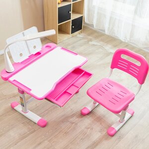 Комплект Cubby парта та стілець-трансформери Vanda Pink