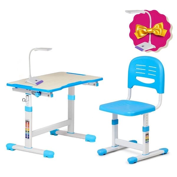 Комплект парта і стілець-трансформери fundesk Piccolino II Blue від компанії Інтернет магазин "DOST ZAKUPKA" - фото 1