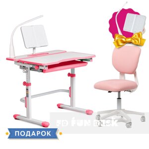 Комплект зростаюча парта Cubby Fressia Pink + ортопедичне крісло Buono Pink