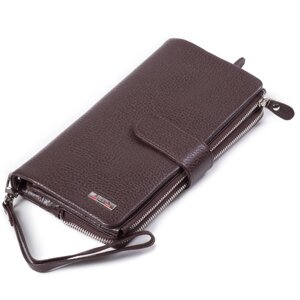 Чоловічий гаманець-клатч шкіряний коричневий BUTUN 022-004-004