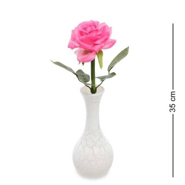 Нічник Троянда в вазонці з LED-підсвіткою LP-11 від компанії Інтернет магазин "DOST ZAKUPKA" - фото 1