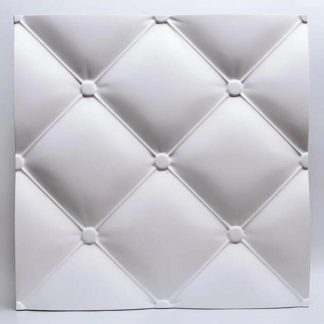 Декоративні гіпсові 3D-панель Gipster «Італія» Білий 500*500*28 мм - опт