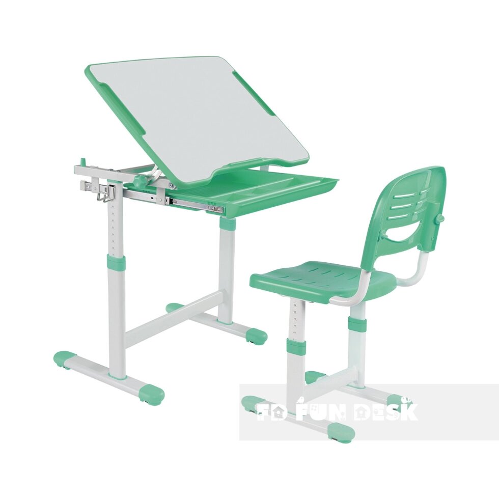 Парта і стілець-трансформери комплект Fun. Desk Piccolino Green - опт