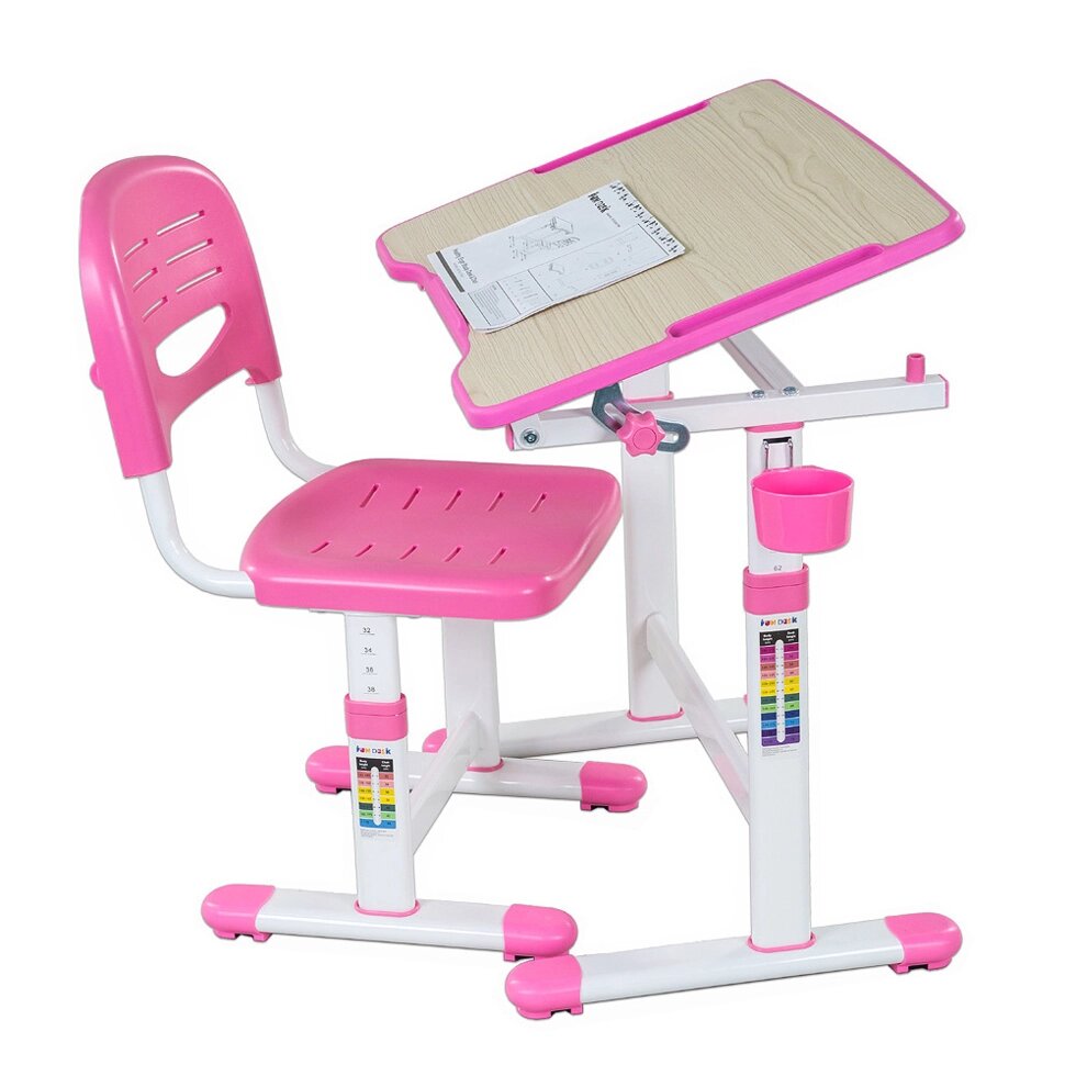 Комплект парта і стілець-трансформери Fun. Desk Piccolino II Pink - особливості