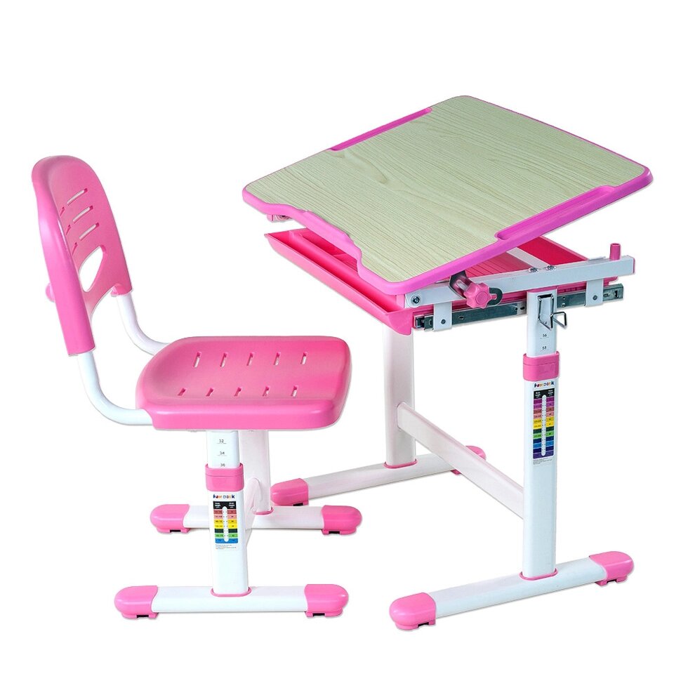 Парта і стілець-трансформери Fundesk Piccolino Pink - Інтернет магазин &quot;DOST ZAKUPKA&quot;