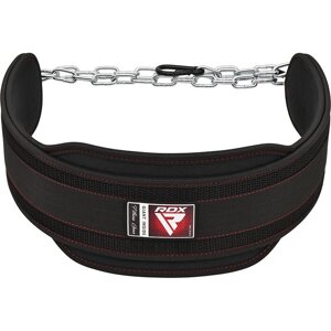 Пояс для обтяжень з ланцюгом RDX T7 Pro Dipping Belt 2 Layer неопреновий Black