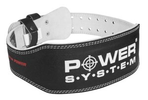 Пояс для важкої атлетики Power System PS-3250 Power Basic шкіряний Black L