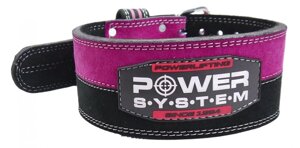 Пояс для важкої атлетики Power System PS-3850 Strong Femme Black/Pink XS