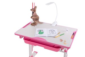 Зростаюча дитяча парта зі стільчиком Cubby LUPIN Pink+лампа Cubby Ma3