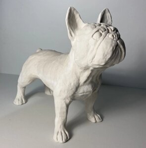 Садова гіпсова скульптура Gipster пес Gipsy 500*430 мм Білий