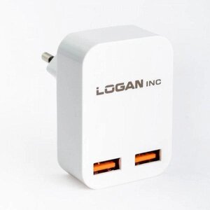 Мережевий зарядний пристрій Logan Dual USB Wall Charger