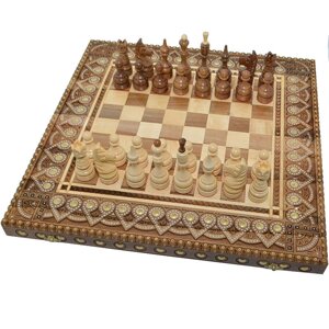 Сувенірні шахи + нарди+ шашки 50 х 50 см. Бісер + Мідь