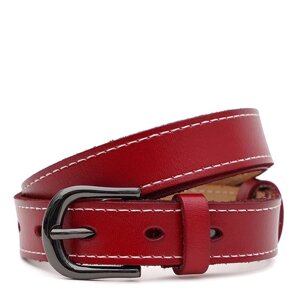Жіночий шкіряний ремінь Borsa Leather CV1ZK-007r-red