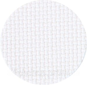 3424/100 Канва Aida 14/54 Zweigart, білий, ширина — 150 см, тканина для вишивання.