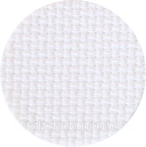 3426/100 Канва Aida 16/64 Zweigart, білий, ширина — 150 см, тканина для вишивання.