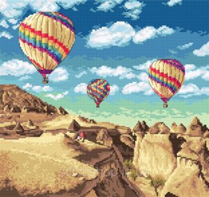 Набір для вишивання нитками LETISTITCH Balloons over Grand Canyon (LETI 961)