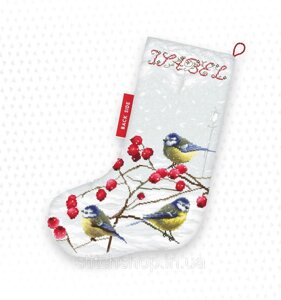 Набір для вишивання нитками LETISTITCH Blue tits Stocking (LETI 949)