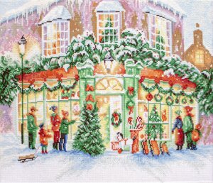 Набір для вишивання нитками LETISTITCH Christmas shop (LETI 914)