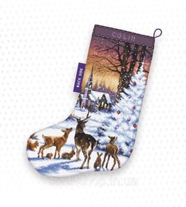 Набір для вишивання нитками LETISTITCH Christmas Wood Stocking (LETI 948)