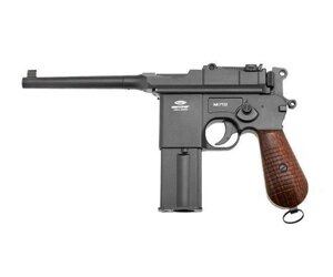 Пневматичний пістолет SAS M712 Mauser Blowback KMB18DHN Маузер автоматичний вогонь блоубек CO2 100 м/с
