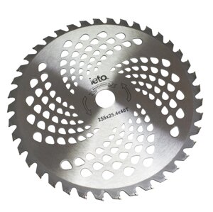 Ніж для тріммера Brush Cutter Blade 40Т (255 мм, побідитові напайки)