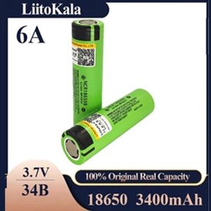 Акумулятор 18650, liitokala NCR 34B, 3400mah, промисловий