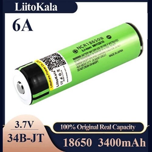 Аккумулятор 18650, LiitoKala NCR 34B-JT, 3400mAh, ОРИГИНАЛ від компанії Інтернет магазин "ВАШ БАЗАР" - потрібні і оригінальні товари! - фото 1