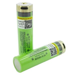 Акумулятор 18650, LitoKala USB-34B, 3400mah, з вбудованим USB-портом для заряджання, захист Оригінал