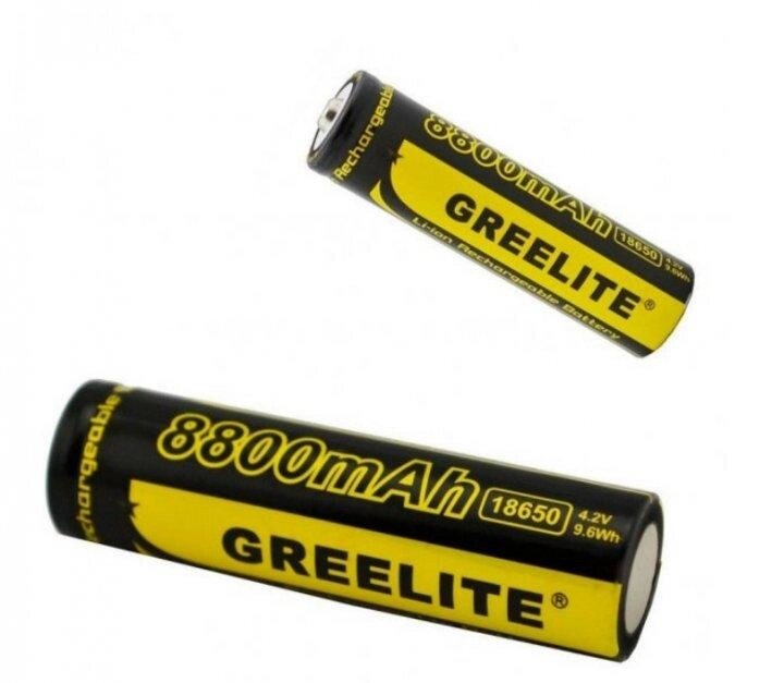 Акумулятор для ліхтарів 18650 Li-ion Greelite 8800 mAh 4.2V Li-ion 9.6WH від компанії Інтернет магазин "ВАШ БАЗАР" - потрібні і оригінальні товари! - фото 1