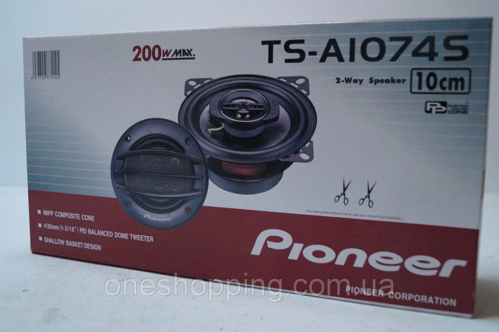 Автомобільні колонки Pioneer TS-1074 10 СМ від компанії Інтернет магазин "ВАШ БАЗАР" - потрібні і оригінальні товари! - фото 1