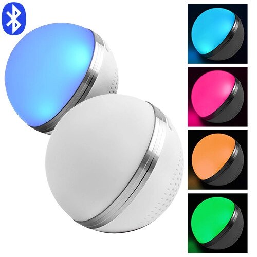 Bluetooth-колонка HAPPY MUSIC BOLL M8 5 RGB speakerphone куля перламутровий від компанії Інтернет магазин "ВАШ БАЗАР" - потрібні і оригінальні товари! - фото 1