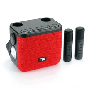 Bluetooth-колонка TG545DK, c функцією speakerphone, радіо, red, 2 мікрофони, ліхтар