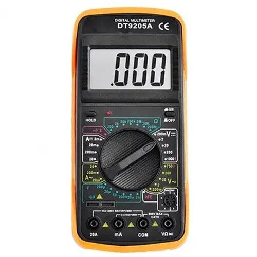 Цифровий мультиметр цифровий тестер з дисплеєм Digital Multimeter DT9205A від компанії Інтернет магазин "ВАШ БАЗАР" - потрібні і оригінальні товари! - фото 1