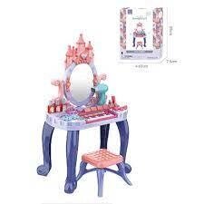 Дитячий туалетний косметичний столик-трюмо h=74 см зі стільчиком 661-136 з піаніно