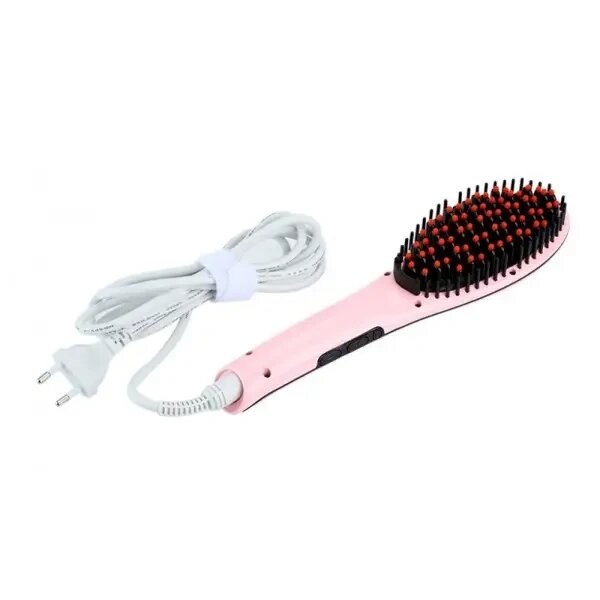 Електричний гребінець-випрямляч FAST HAIR STRAIGHTENER HQT-906 з LED дисплеєм Рожевий від компанії Інтернет магазин "ВАШ БАЗАР" - потрібні і оригінальні товари! - фото 1