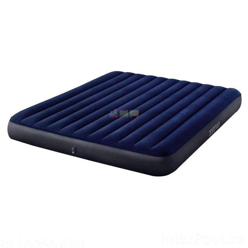 Intex 64755 надувний матрац 183 х 203 х 25 см Classic Downy Airbed Dura-Beam 4.7 кг від компанії Інтернет магазин "ВАШ БАЗАР" - потрібні і оригінальні товари! - фото 1