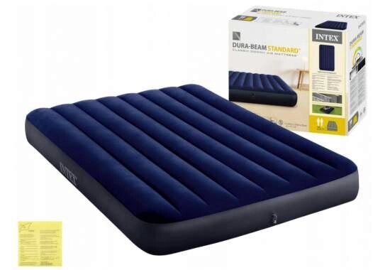 Intex 64758 надувний матрац 191 x 137 x 25 см CLASSIC DOWNY Bed від компанії Інтернет магазин "ВАШ БАЗАР" - потрібні і оригінальні товари! - фото 1