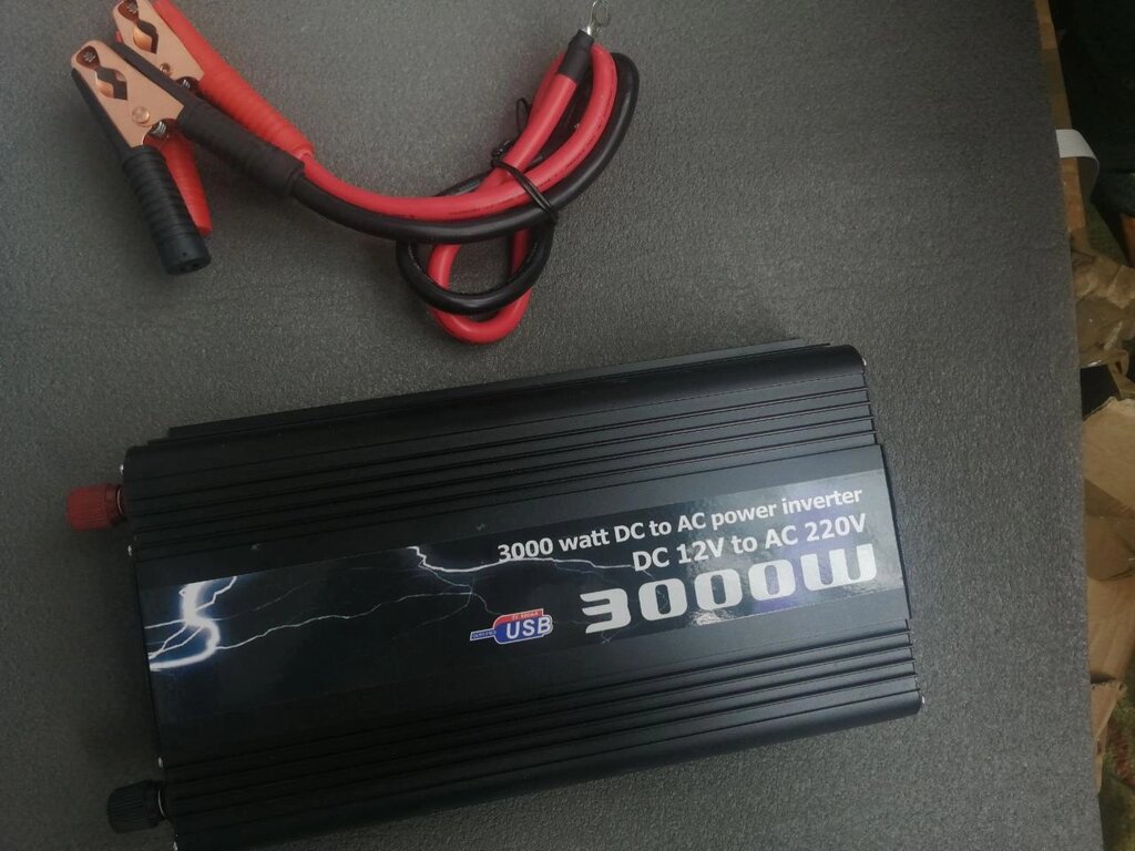 Інвертор автомобільний Power Inverter 3000W перетворювач напруги DC 12 V AC 220 V with USB від компанії Інтернет магазин "ВАШ БАЗАР" - потрібні і оригінальні товари! - фото 1