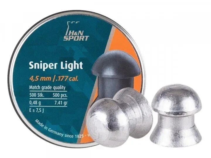 Кулі H&N Sniper Light 4.50 мм, 0.48 г, 500 шт./пчк від німецького виробника від компанії Інтернет магазин "ВАШ БАЗАР" - потрібні і оригінальні товари! - фото 1