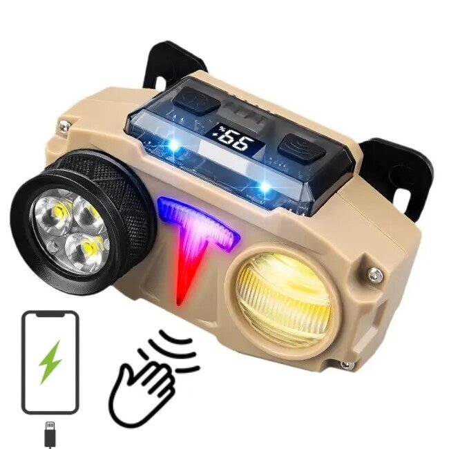 Ліхтар налобний CH-8825-3P35+COB (white+yellow)+RGB, Motion Sensor, Power Bank, Li-Ion акумулятор, індикація заряду, ЗУ  від компанії Інтернет магазин "ВАШ БАЗАР" - потрібні і оригінальні товари! - фото 1