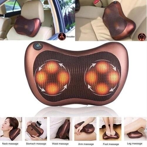 Масажна подушка Massage Pillow CHM-8028 масажер роликовий для шиї та спини на 8 роликів від компанії Інтернет магазин "ВАШ БАЗАР" - потрібні і оригінальні товари! - фото 1