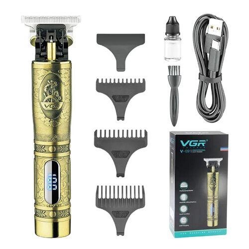 Машинка (триммер) для стрижки волосся та бороди VGR V-091, Professional, 3 насадки, LED Display, вбуд. акумулятор. від компанії Інтернет магазин "ВАШ БАЗАР" - потрібні і оригінальні товари! - фото 1