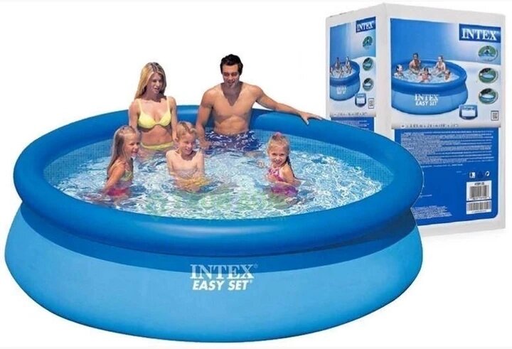 Надувний басейн Intex 28120 Easy Set Pool Розмір 305x76 см Об'єм 3850 літрів від компанії Інтернет магазин "ВАШ БАЗАР" - потрібні і оригінальні товари! - фото 1