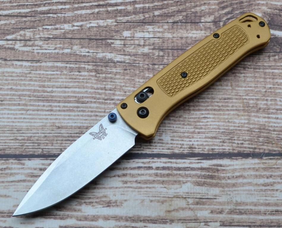 Ніж Benchmade Bugout 535 Aluminum gold від компанії Інтернет магазин "ВАШ БАЗАР" - потрібні і оригінальні товари! - фото 1