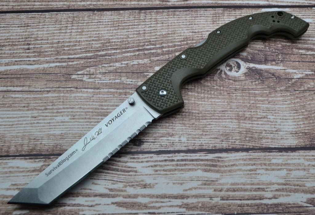 Ніж Cold Steel Rawles Voyager XL semi-serrator Tanto від компанії Інтернет магазин "ВАШ БАЗАР" - потрібні і оригінальні товари! - фото 1