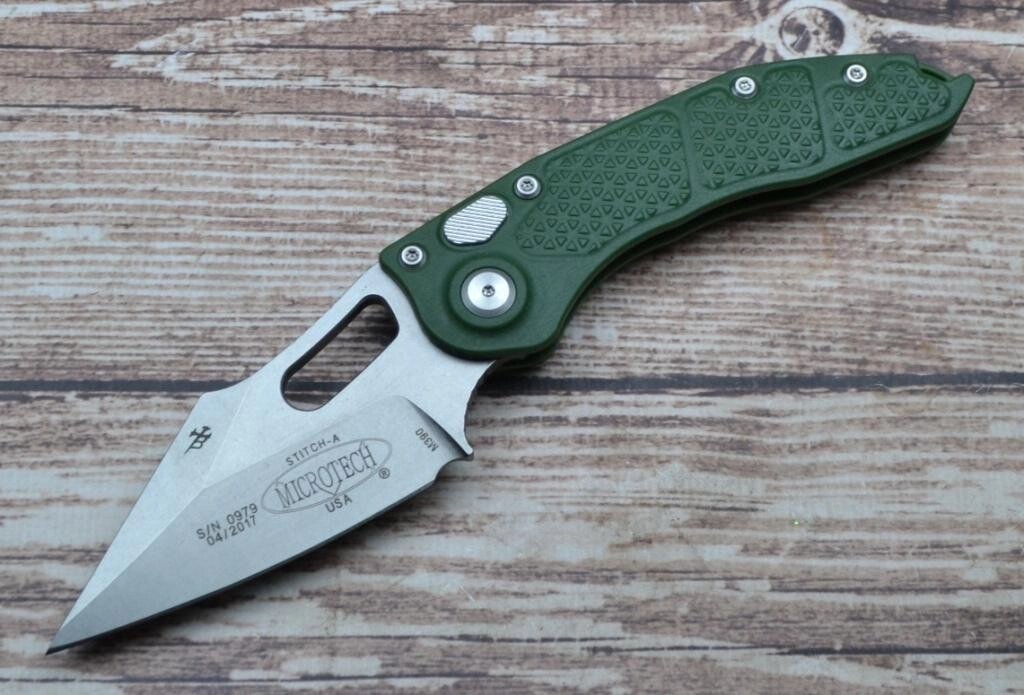 Ніж Microtech Stitch Automatic green від компанії Інтернет магазин "ВАШ БАЗАР" - потрібні і оригінальні товари! - фото 1