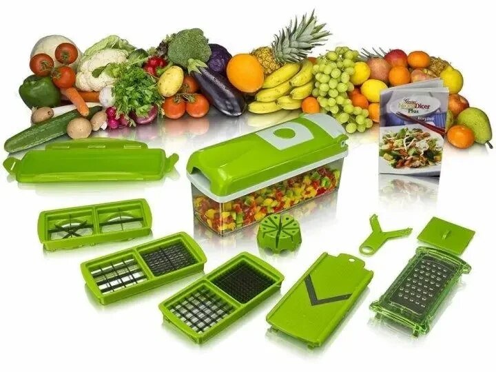 Овочерізка Найсер Дайсер (Nicer Dicer) Plus від компанії Інтернет магазин "ВАШ БАЗАР" - потрібні і оригінальні товари! - фото 1