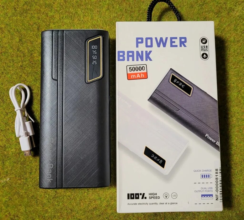 Павербанк Mobile Power Bank 50000 mAh, 2 USB-порти від компанії Інтернет магазин "ВАШ БАЗАР" - потрібні і оригінальні товари! - фото 1